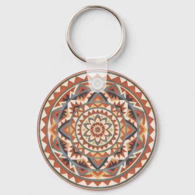 Modernes Südwestmandala Schlüsselanhänger (Vorderseite)