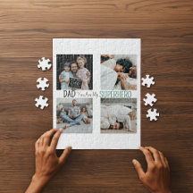 Modernes Superhelden-Familien-Foto-Puzzle für Väte