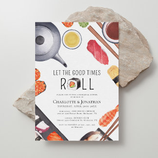 Modernes Sushi Themenabend Probe Einladung