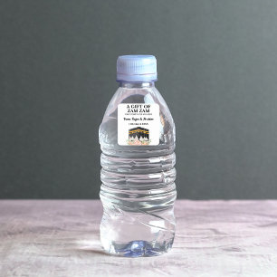 Modernes süßes Zam Zam Muslim Wasser Hajj Umrah Ge Quadratischer Aufkleber