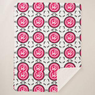 Modernes Symbolmuster Sherpadecke