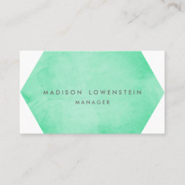 Modernes tadelloses grünes Aquarell-helles Chic Visitenkarte