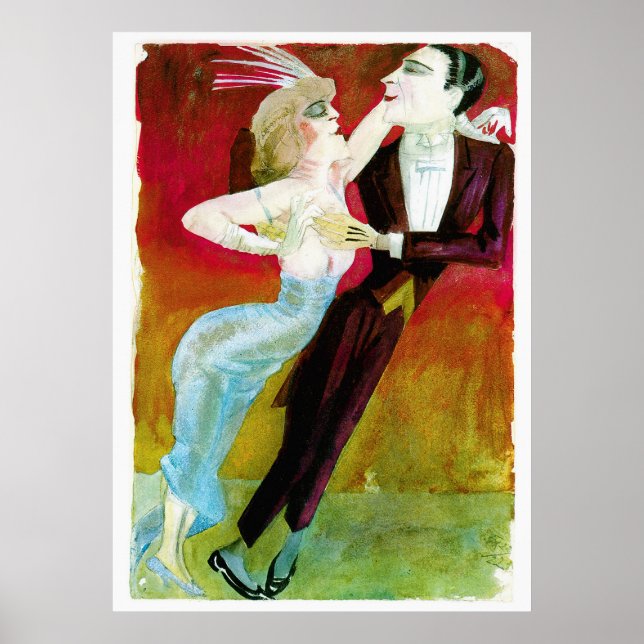 Modernes Tanzkollegen von Otto Dix Poster (Vorne)