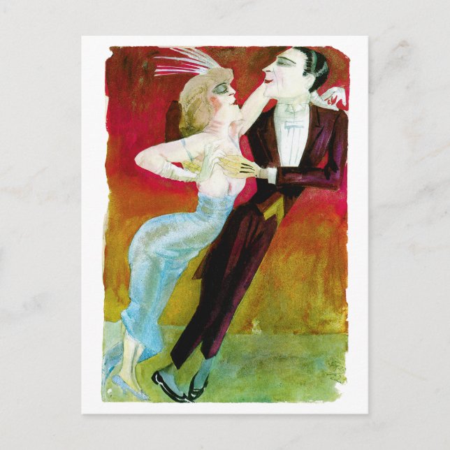 Modernes Tanzkollegen von Otto Dix Postkarte (Vorderseite)
