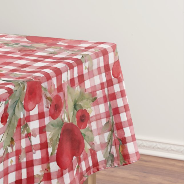 Modernes Tartan Rotherz Muster Tischdecke (Beispiel)