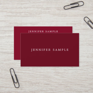 Modernes Template des Kunden Stilvoll Rich Maroon Visitenkarte