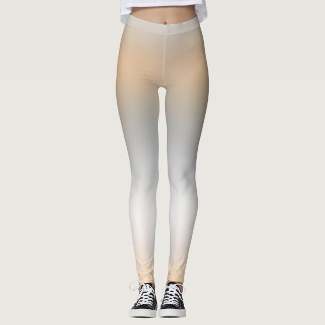 Modernes Template Modernes Elegantes Grau Orange W Leggings (Vorderseite)