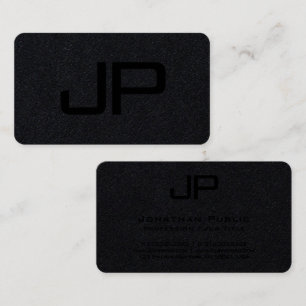 Modernes Template Monogram Premium Black Visitenkarte