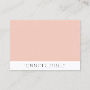 Modernes Template Rosa Weiß schlicht Elegant Visitenkarte