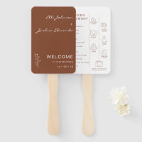 Modernes Terracotta Boho Hochzeitsprogramm Set der