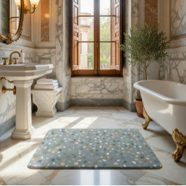 Modernes Terrazzo Muster weich neutral Badematte