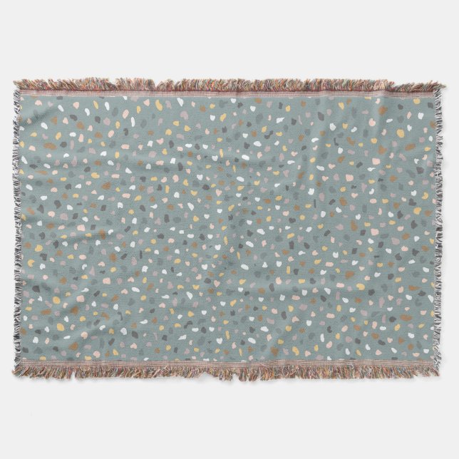 Modernes Terrazzo Muster weich neutral Decke (Vorderseite)