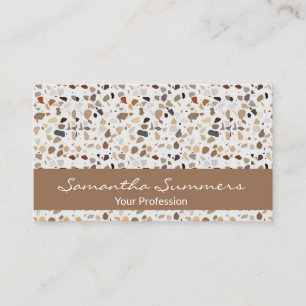 Modernes Terrazzo Rock wie Pattern Art Deko Visitenkarte