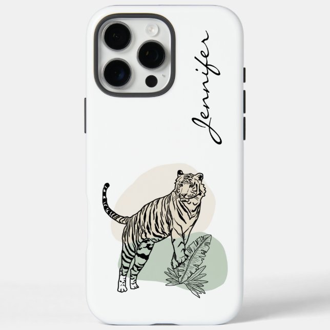 Modernes Tiger iPhone iPhone 16 Pro Max Hülle (Rückseite)