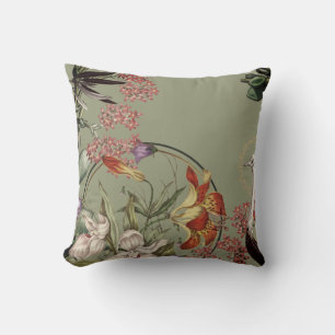 Modernes Tiger-Lilien- und Blumendesign   Celery G Kissen