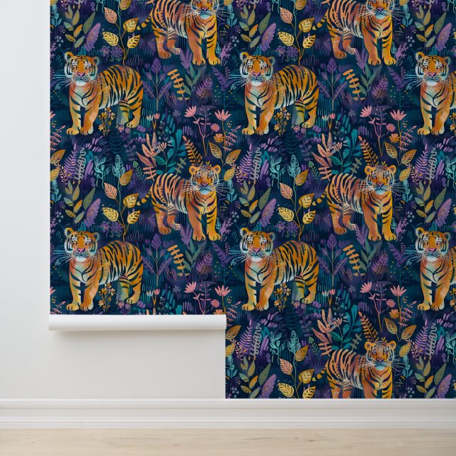 Modernes Tigerfolienmuster Tapete (Anwendung)