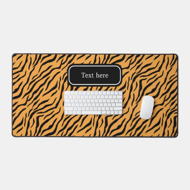 Modernes Tigermuster Schreibtischunterlage (Tastatur & Maus)