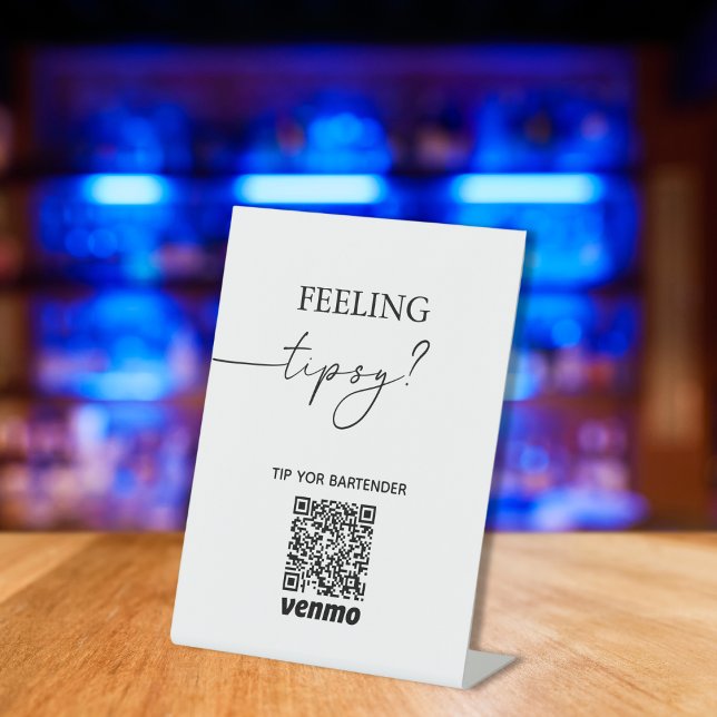 Modernes Tipp für Ihren Barkeeper QR Code App Paym Sockelschild (Von Creator hochgeladen)