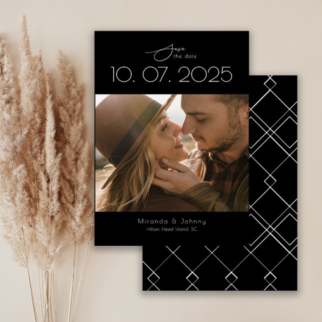 Modernes Topografisches Minimalistisches Hochzeits Save The Date (Von Creator hochgeladen)