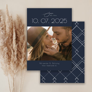 Modernes Topographisches Hochzeitssemble Save The Date