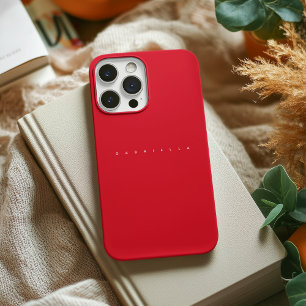 Modernes Total Red Minimalistisch Bold Name Chic Case-Mate iPhone Hülle