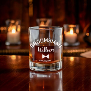 Modernes Trauzeuge Personalisiertes Whisky-Glas Whiskyglas