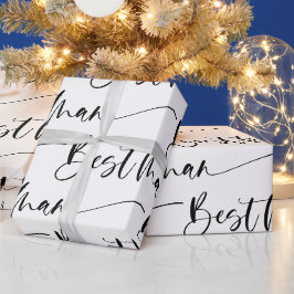 Modernes Trauzeuge-Umschlagpapier in Schwarzweiß Geschenkpapier