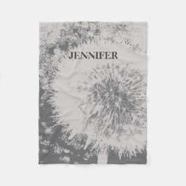 Modernes, trendiges, abstraktes Kronenmonogramm Fleecedecke