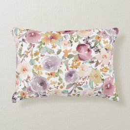 Modernes trendiges botanisches Pastellmuster Dekokissen
