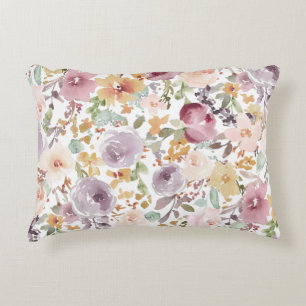 Modernes trendiges botanisches Pastellmuster Dekokissen