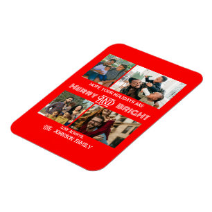 Modernes trendiges Foto aus Merry und Helle Family Magnet