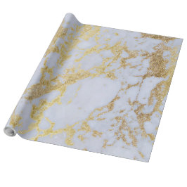 Modernes, trendiges Gold-Glitzer-Marmor Geschenkpapier