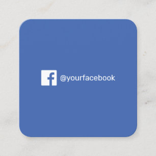 Modernes trendisches Facebook-Logo für Social Medi Telefonnummerkarte