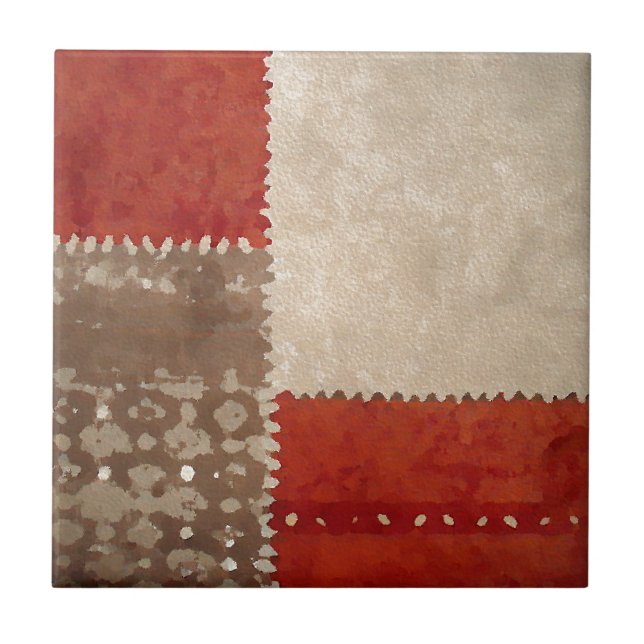 Modernes Trendy Abstrakt Fliese (Vorderseite)