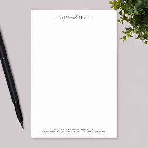 Modernes Trendy Calligraphy Script Personalisiert Post-it Klebezettel