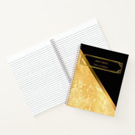 Modernes Trendy Elegante Marble Gold Notizbuch