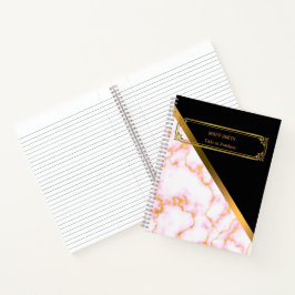 Modernes Trendy Elegante Marble Gold Notizbuch