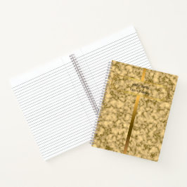Modernes Trendy Elegante Marble Gold Notizbuch