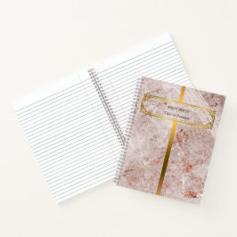 Modernes Trendy Elegante Marble Gold Notizbuch