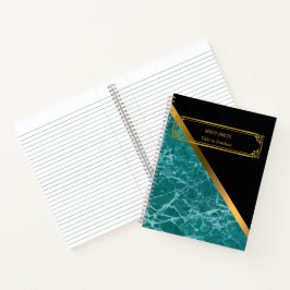 Modernes Trendy Elegante Marble Gold Notizbuch