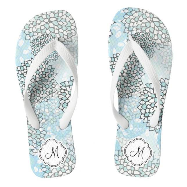 Modernes, trendy floral Muster Flip Flops (Fußbett)