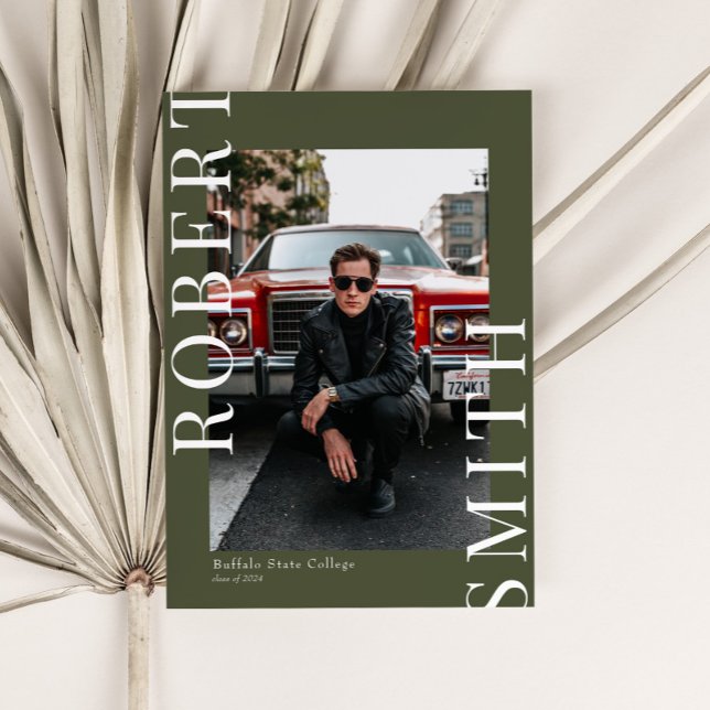 Modernes Trendy Minimalistisch 3 Foto Abschluss Einladung (Von Creator hochgeladen)