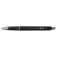 Modernes, trendy Minimalistisch Black Gold Two Mon