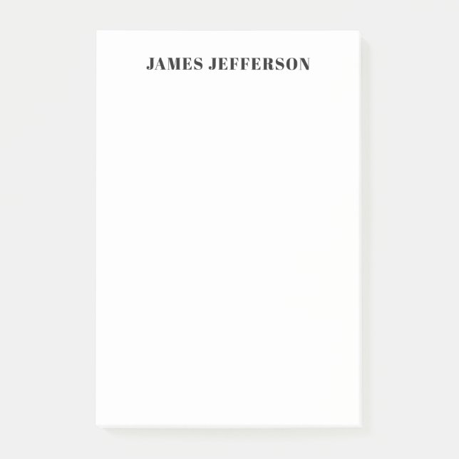 Modernes Trendy Minimalistisch Schlicht Post-it Klebezettel (Vorderseite)