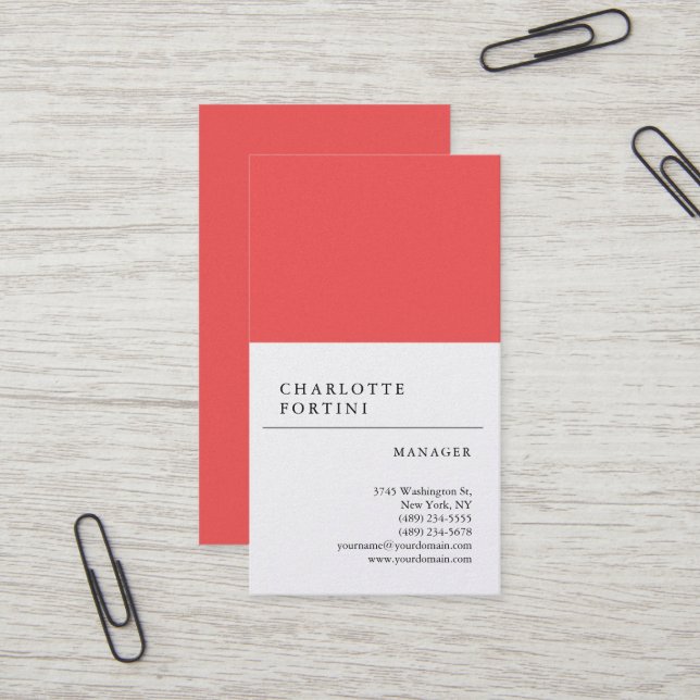 Modernes, trendy Minimalistisches Pearl Premium Visitenkarte (Vorderseite/Rückseite Beispiel)