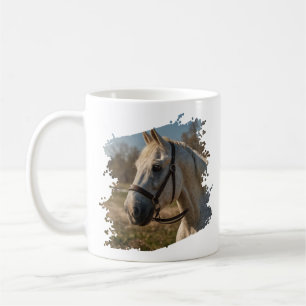Modernes, trendy Personalisiertes Reitpferd Foto Kaffeetasse