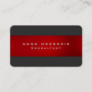 Modernes Trendy Red Gray Einzigartiges Trendy Crea Visitenkarte