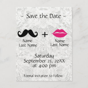 Modernes Trendy Save the Date Ankündigungspostkarte
