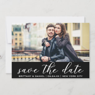Modernes, trendy Save the Date Verlobung Foto Einladung
