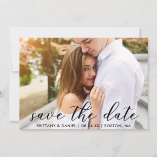 Modernes trendy Script-Foto Save The Date
